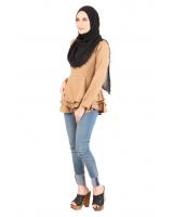 QA-445 Layered Blouse Collection Brown