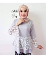 ND0005 Charming Peplum Top Grey