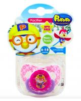 BP-408 PORORO PRINTED PACIFIER-ORTHONDONTIC PINK