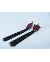 KR-100 Charming Earring Maroon