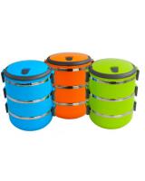 KS6102 Round 3-Layer Lunch Box Green