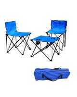 MK046 Camping Chair & Table Set Blue