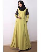 JW5057 Fashion Dress Green Mustard