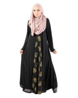 QA-485 Women's Flare Jubah Black