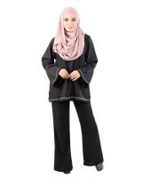 QA-488 Lovely Muslimah Blouse Black