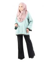 QA-488 Lovely Muslimah Blouse Tiffany Blue