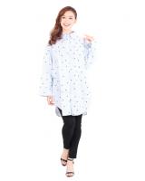 QA-512 Printed Women's Blouse Light Blue