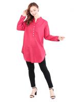 QA-513 Women's Casual Blouse Dark Pink