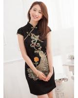 JW5078 Stylish Cheongsam Black