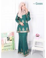 QA-573 MODERN SONGKET KURUNG SET GREEN