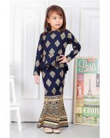 QA-575 KIDS MODERN PEPLUM SET NAVY BLUE