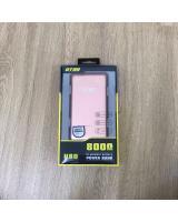 (ROSE GOLD)UTOO U80 8000mAh Power Bank Li-Polymer Battery(READY STOCK)