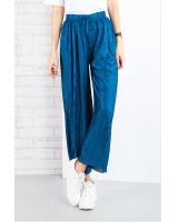 QA-641 LADIES CASUAL PANTS BLUE