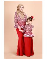 QA-696 KIDS PEPLUM KURUNG RED