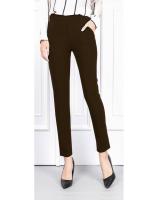 QA-711 PLUS SIZE BASIC PANTS BROWN