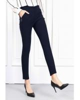 QA-711 PLUS SIZE BASIC PANTS NAVY BLUE