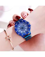 KW80701 ROUND FLOWER WATCHES BLUE