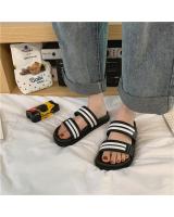 KW80708 STRIPES SANDALS BLACK