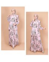 QA-764 FLORAL PRINTED SET WEAR PINK