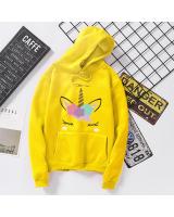 KW80807 Women's Hoodie Top Yellow