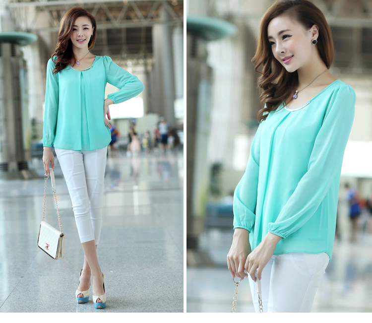 WT9671 Korea Fashion Top Green