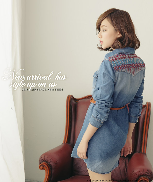 WT9981 Fashion Long Top Blue