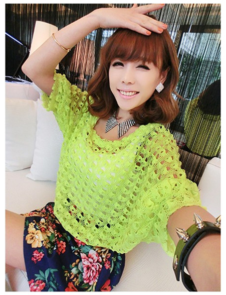 WT9135 Fashion Lace Top Green