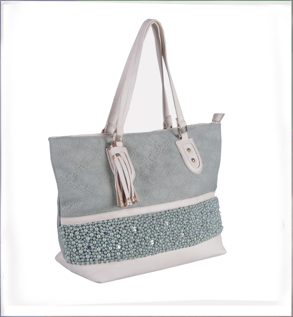 WB3065 Elegant Beads Lace Bag Grey