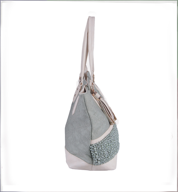 WB3065 Elegant Beads Lace Bag Grey