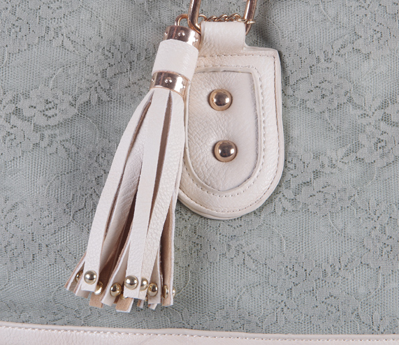 WB3065 Elegant Beads Lace Bag Grey