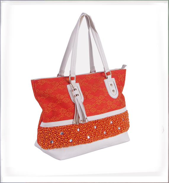 WB3065 Elegant Beads Lace Bag Orange