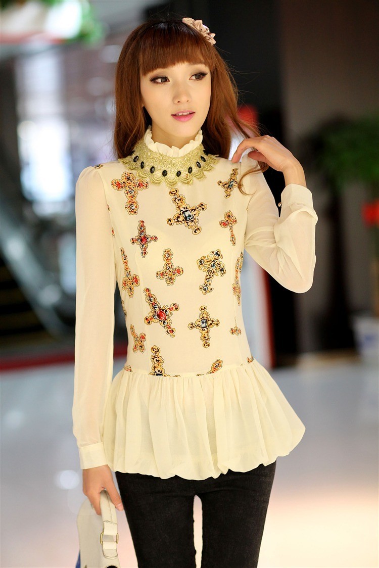 WT9699 Korea Fashion Top Almond