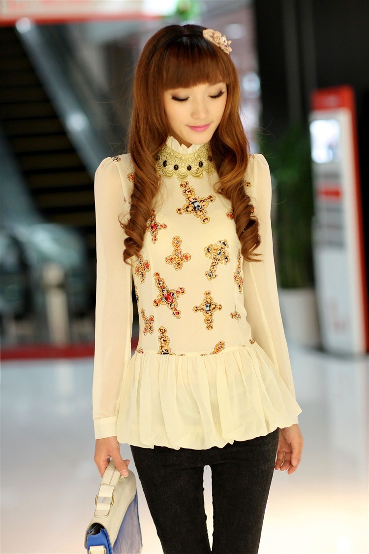 WT9699 Korea Fashion Top Almond