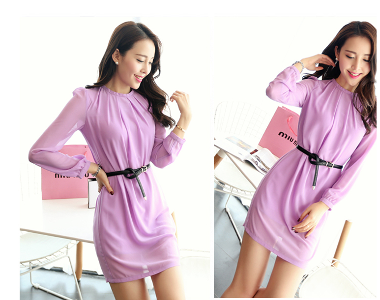 WD4434 Korea Fashion Dress Purple