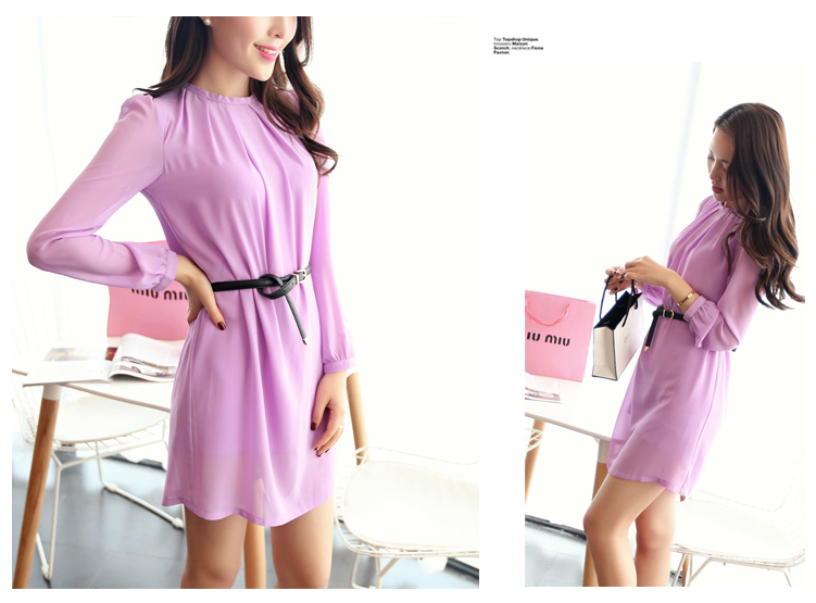 WD4434 Korea Fashion Dress Purple