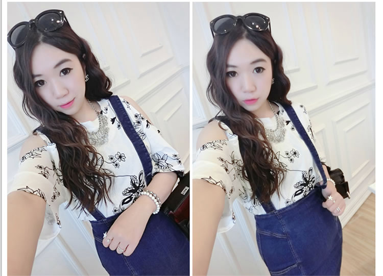 WT4783 Korea Fashion Top White