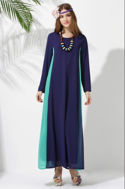 WH3314 Stylish Fashion Jubah Blue