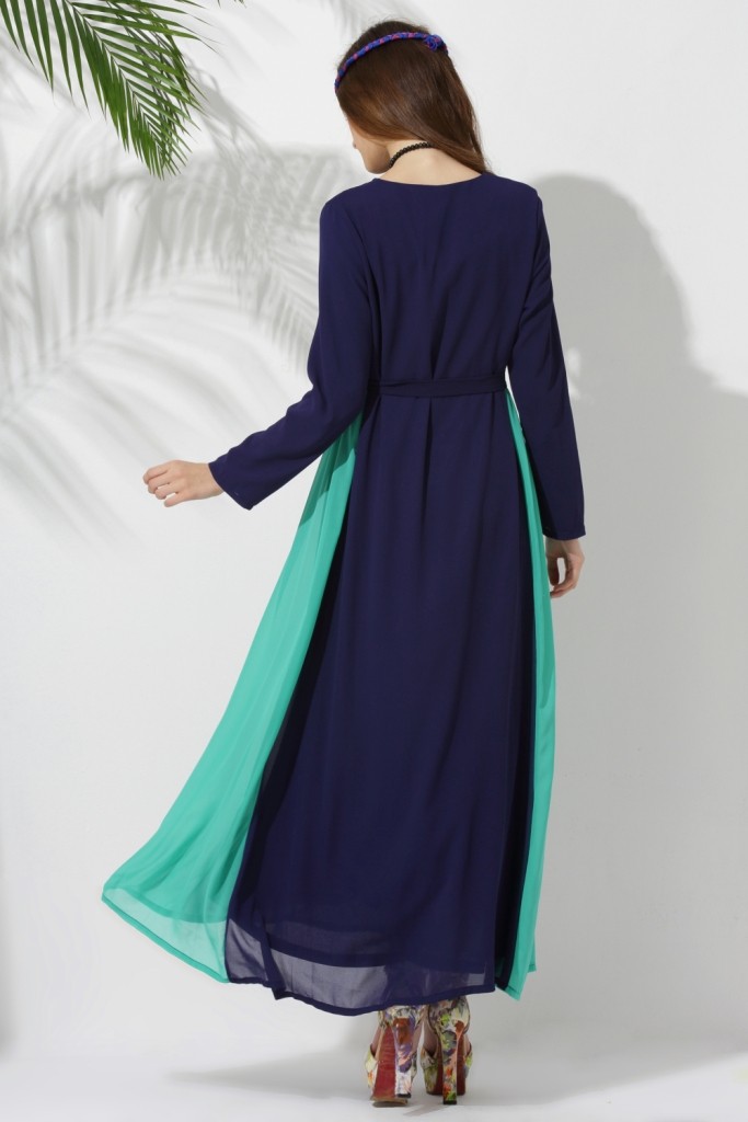 WH3314 Stylish Fashion Jubah Blue