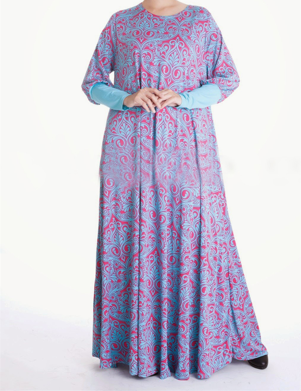 WH3319 Fashion Jubah Light Blue