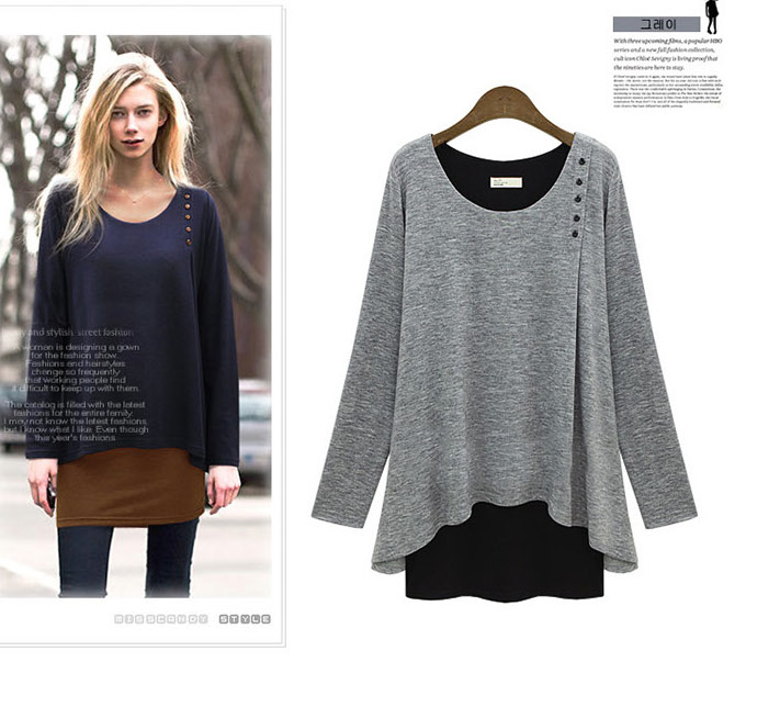 WT5095 Europe Fashion Top Grey