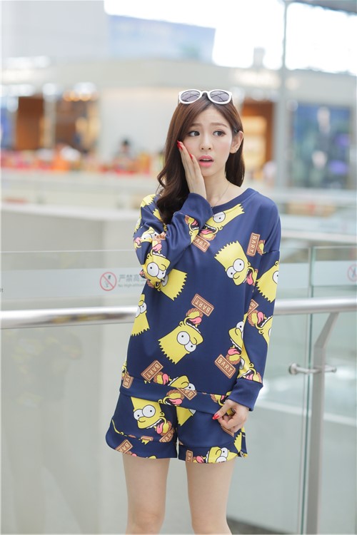 WT5151 Cartoon Top and Pant Blue