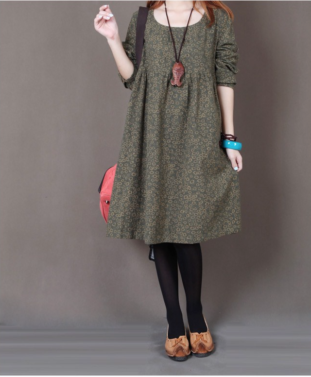 WD5238 Cute Fashion Dress Green