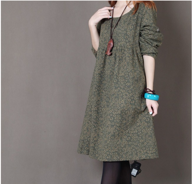 WD5238 Cute Fashion Dress Green