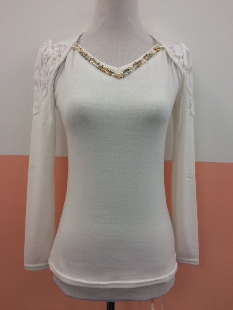 WT5417 Elegant Fashion Top White