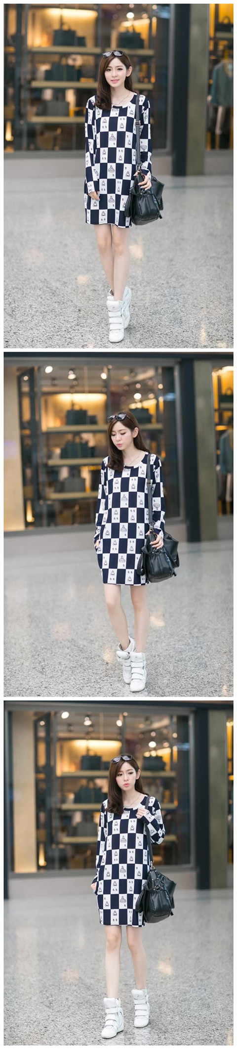 WD5443 Checker Dress As Picture