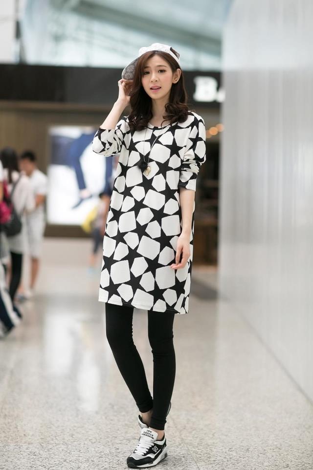 WD5445 Star Print Dress As Picture