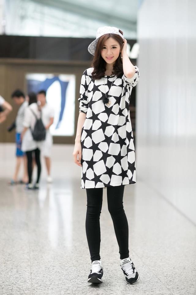 WD5445 Star Print Dress As Picture