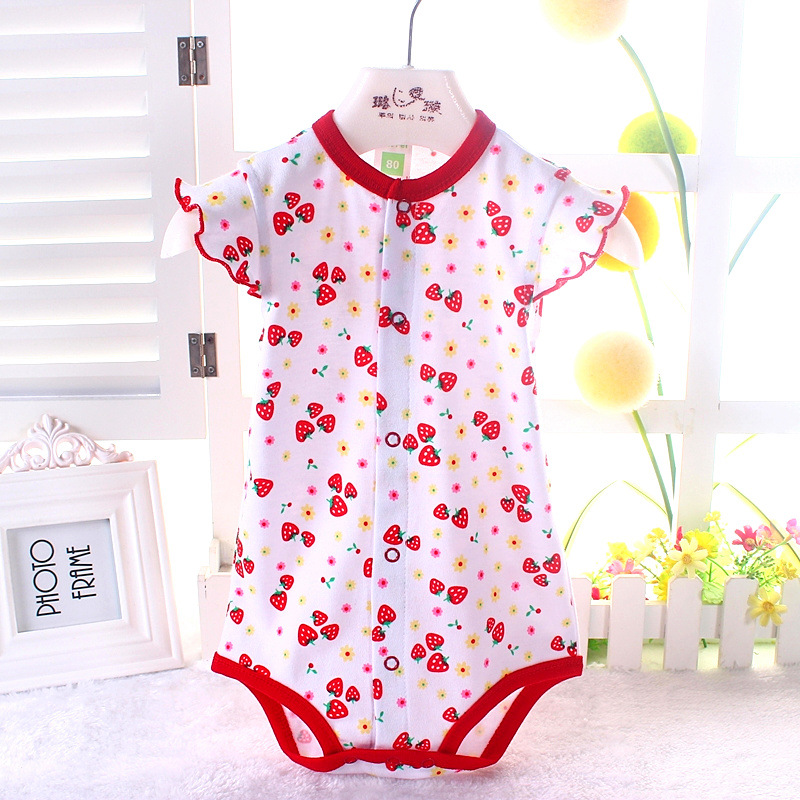 WB1008 Cute Baby Romper Strawberry