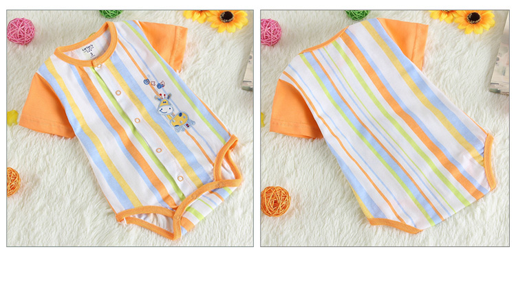 WB1011 Giraffe Baby Romper Orange