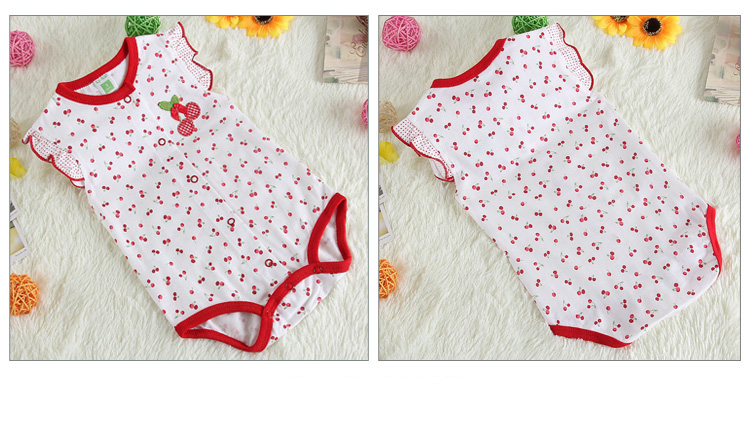 WB1014 Cute Baby Romper Cherry